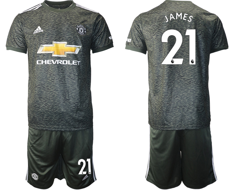 Men 2020-2021 club Manchester United away #21 black Soccer Jerseys